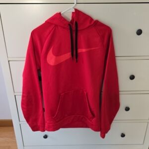 Nike Red Hoodie with Black Accents